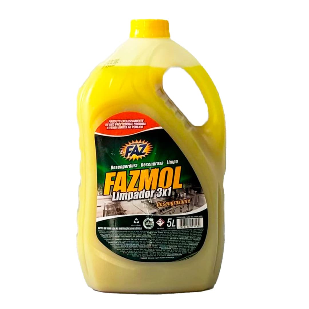 Galão de 5 litros do Limpador 3x1 Desengraxante Fazmol